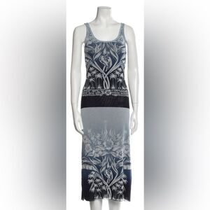 Jean Paul Gaultier Soleil Vintage Tank Semi-Sheer Mesh long Dress size small